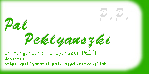 pal peklyanszki business card